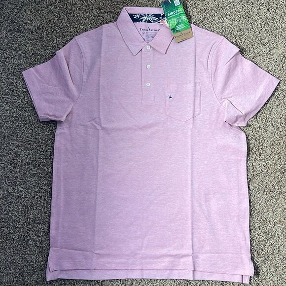 NWT Tailor Vintage Airotec Birdseye Polo Shirt‎ Dusty Rose Size Large - Picture 4 of 13